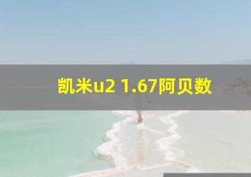 凯米u2 1.67阿贝数